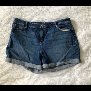 Mid Rise Denim Shorts